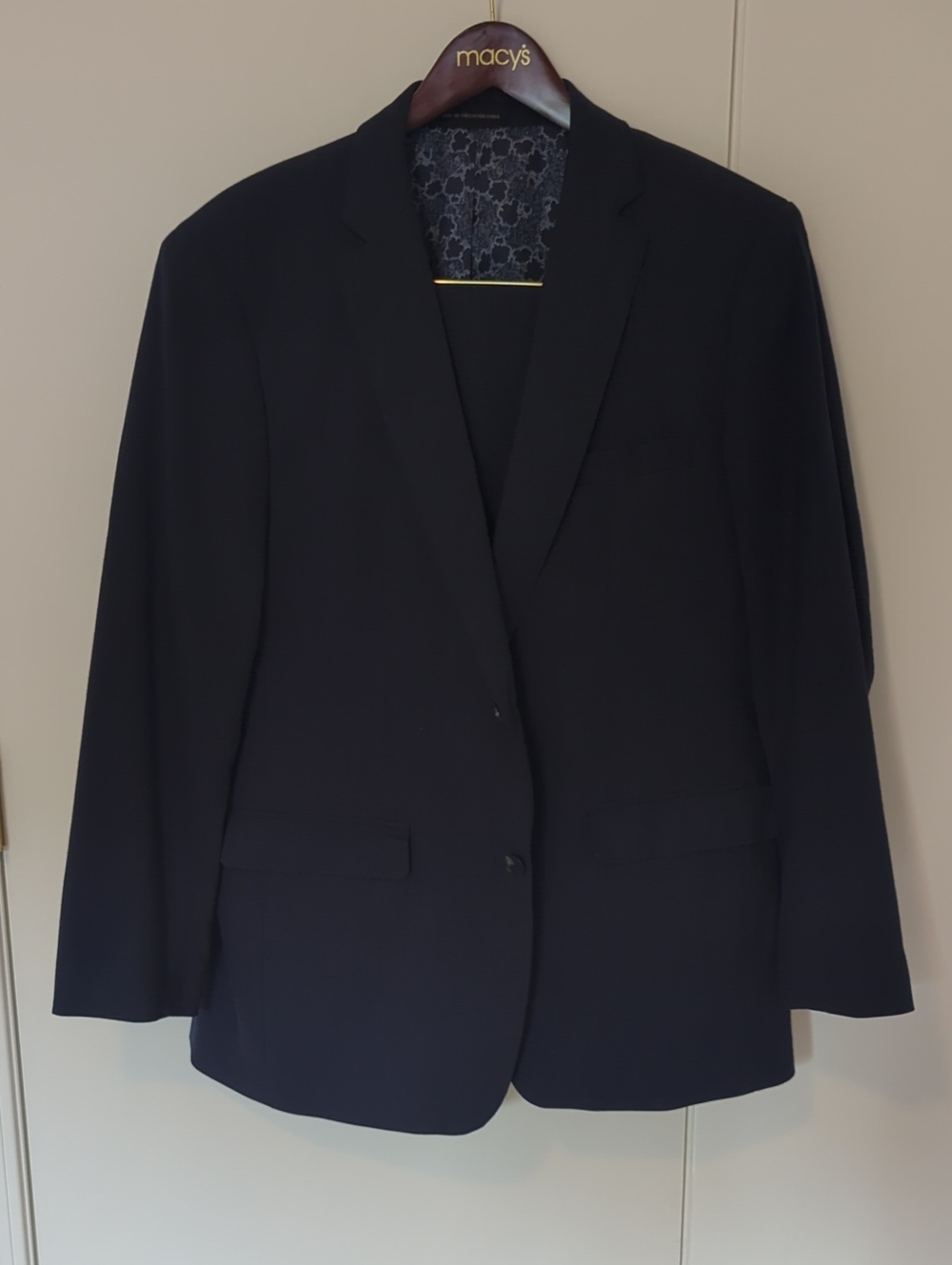 Perry Ellis Dark Navy Single-Breasted Blazer